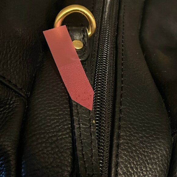 Worthington Black Cowhide Leather Satchel Handbag 14.5" L x 8" T 6" W - Picture 12 of 13